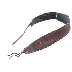 [H65/74] Padded Leather Strap - Black / Brown