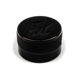 [H909/17-BK] H909/17-BK - Black Metal Logo Guitar/Bass Knob 