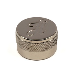 [H909/17-NI] H909/17-NI - Nickel Metal Logo Guitar/Bass Knob 
