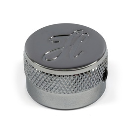 [H909/17-CH] H909/17-CH - Chrome Metal Logo Guitar/Bass Knob 
